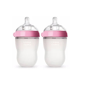 2 Pack Green and Pink Silicone Baby Bottles – 5 oz & 8 oz | BPA Free