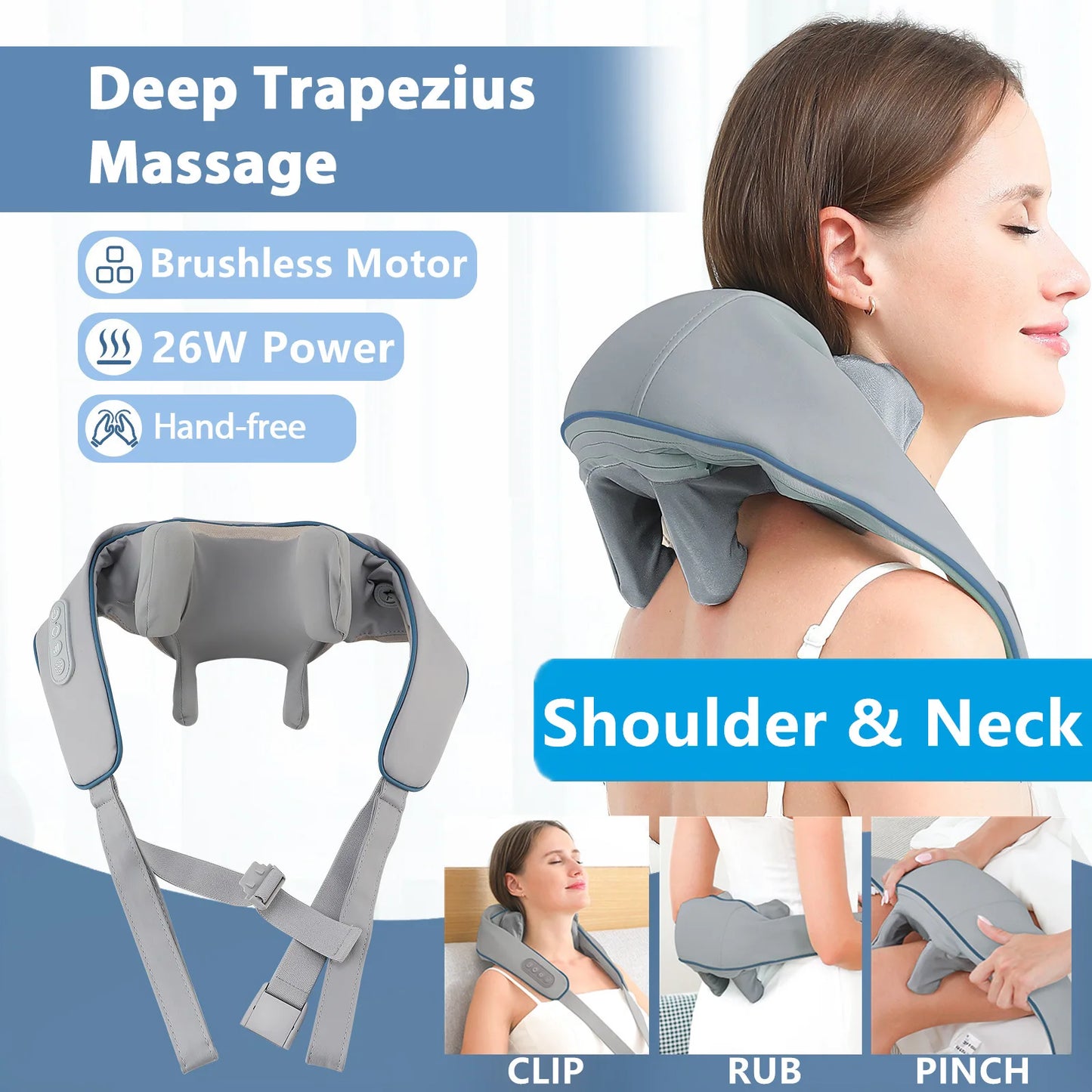 🌿 Cordless Neck and Shoulder Massager