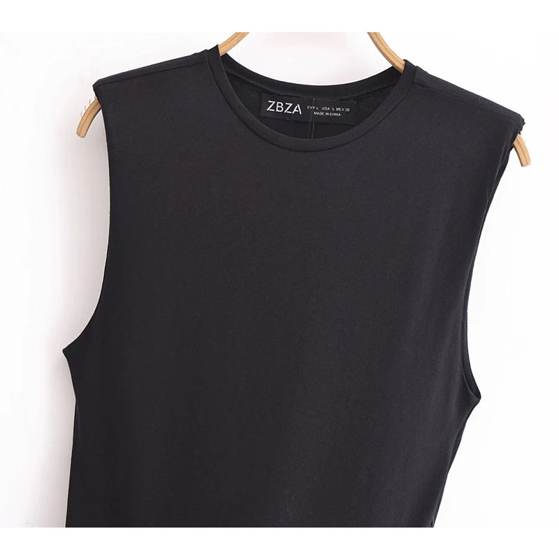 Robes Sans Manches Ceinture Plissée D'été