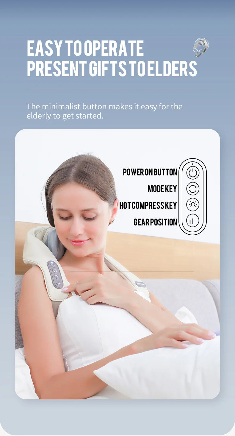 🌿 Cordless Neck and Shoulder Massager