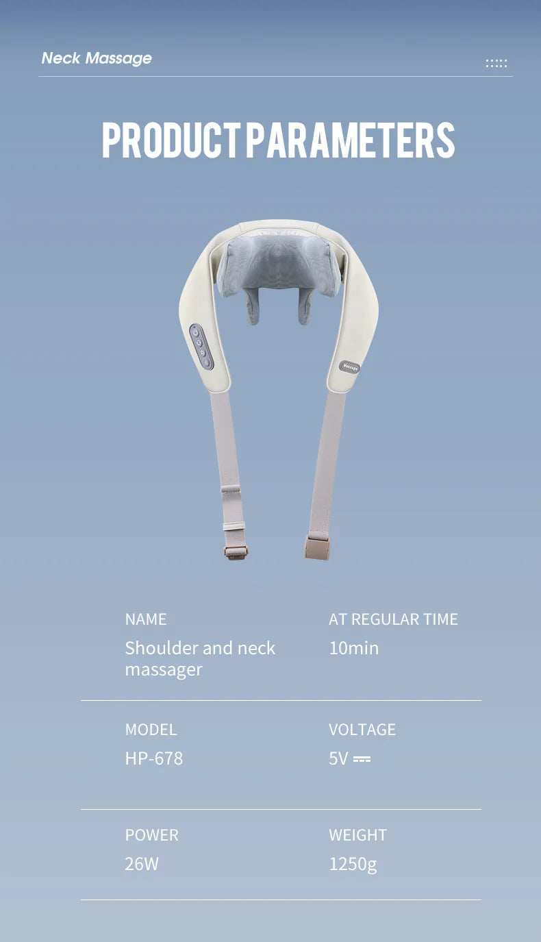 🌿 Cordless Neck and Shoulder Massager