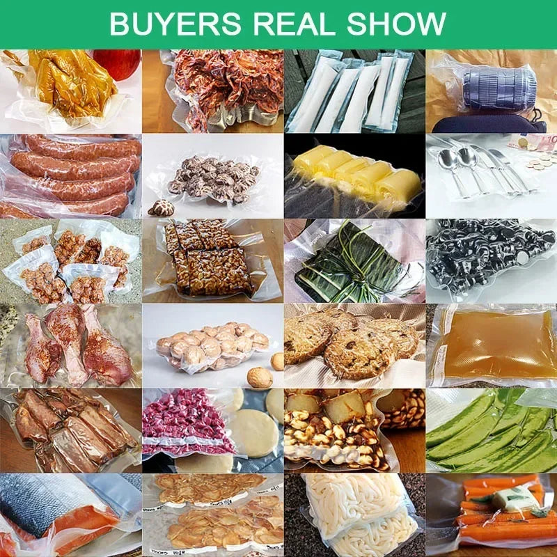 Vacuum food storage bags