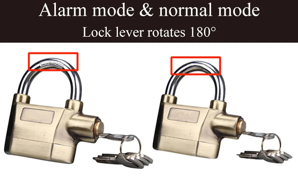 Universal anti-theft padlock for bicycle, motorcycle, door, home gate