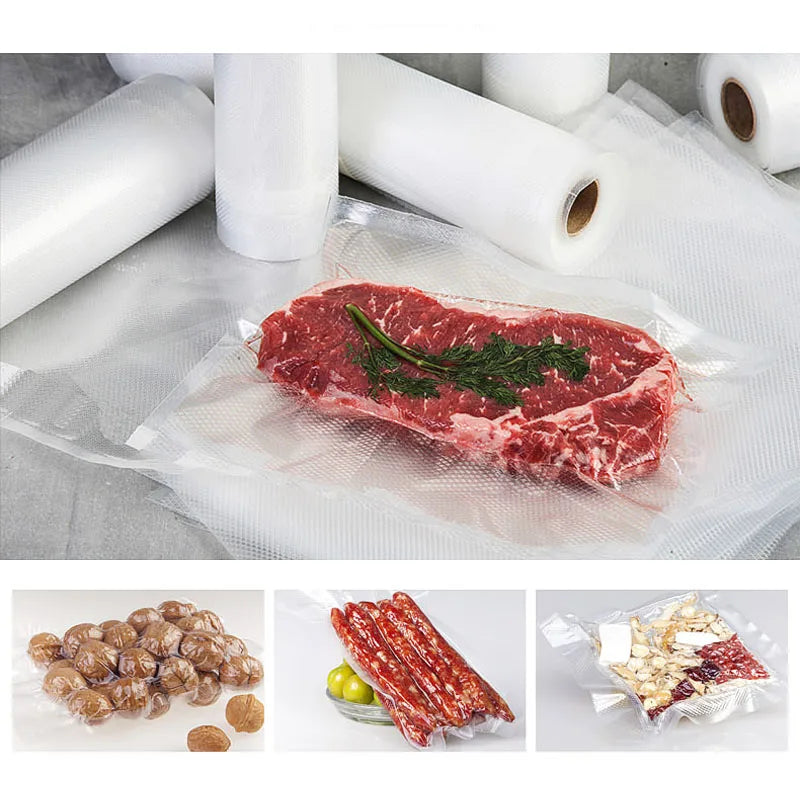 Vacuum food storage bags
