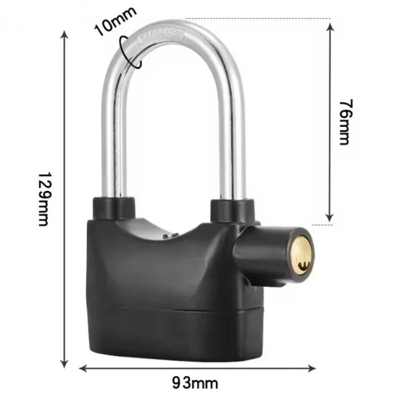Universal anti-theft padlock for bicycle, motorcycle, door, home gate
