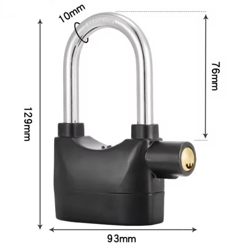 Universal anti-theft padlock for bicycle, motorcycle, door, home gate