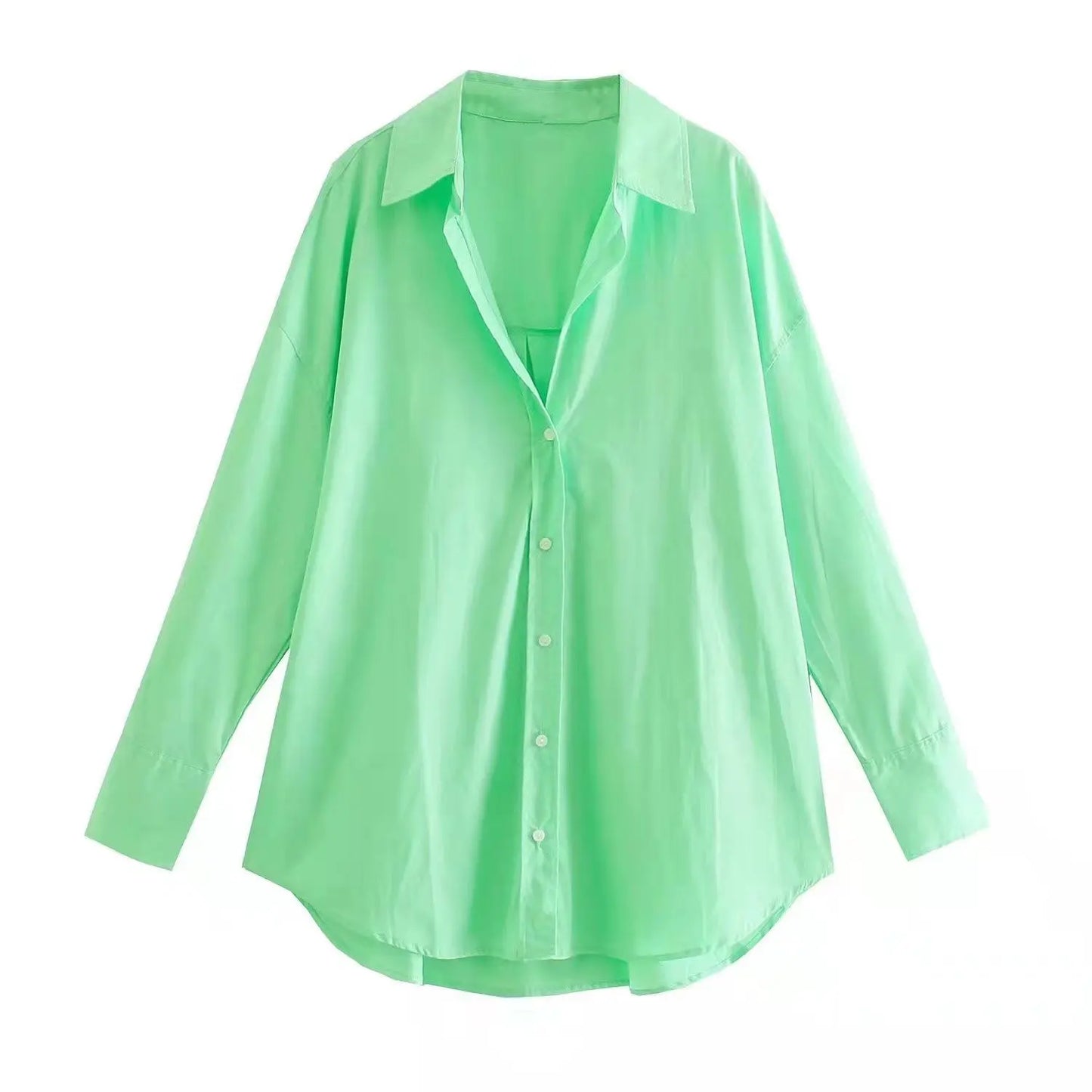 Chemise à boutons multicolores pour femme d'été