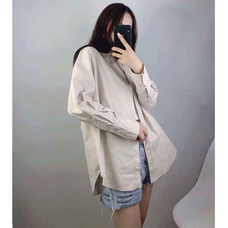 Chemise à boutons multicolores pour femme d'été