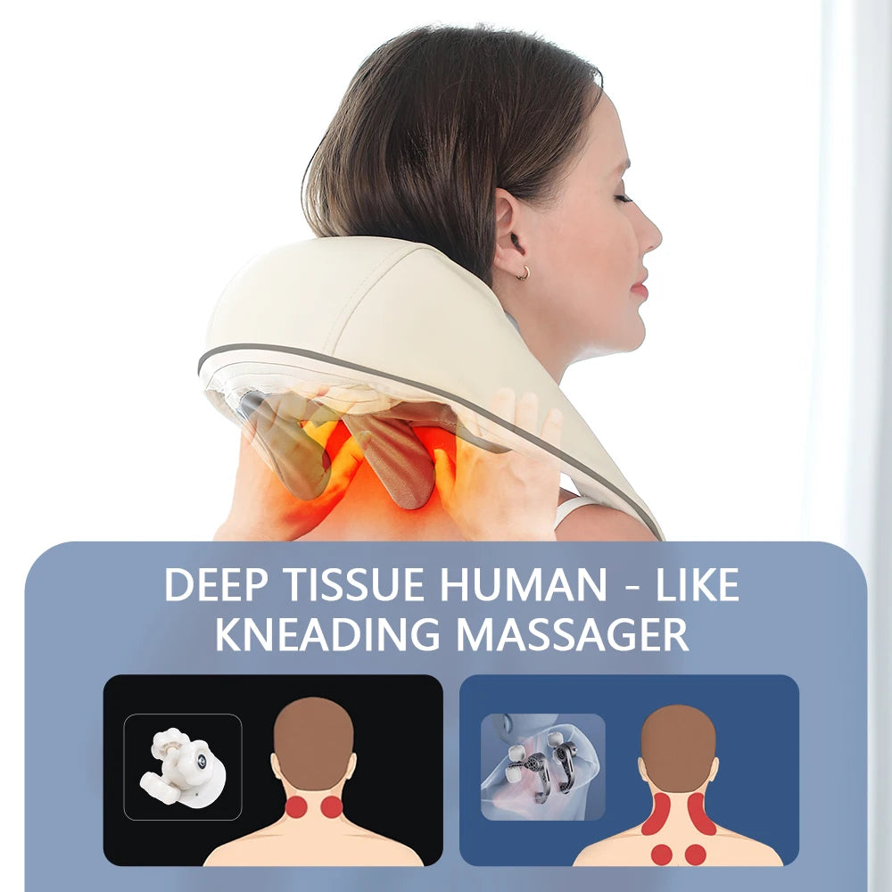 🌿 Cordless Neck and Shoulder Massager
