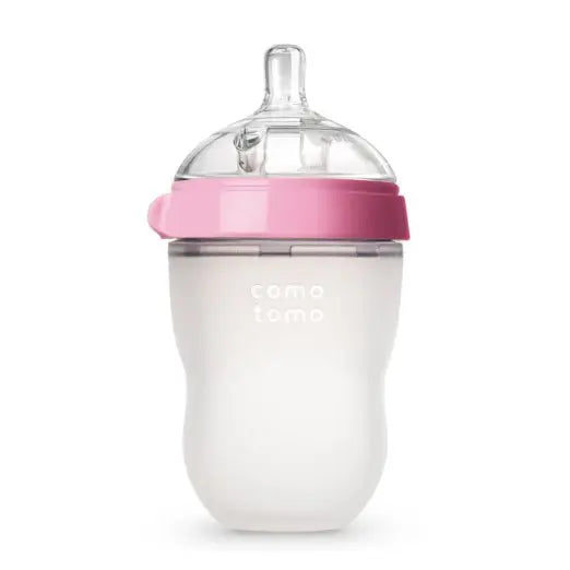 2 Pack Green and Pink Silicone Baby Bottles – 5 oz & 8 oz | BPA Free