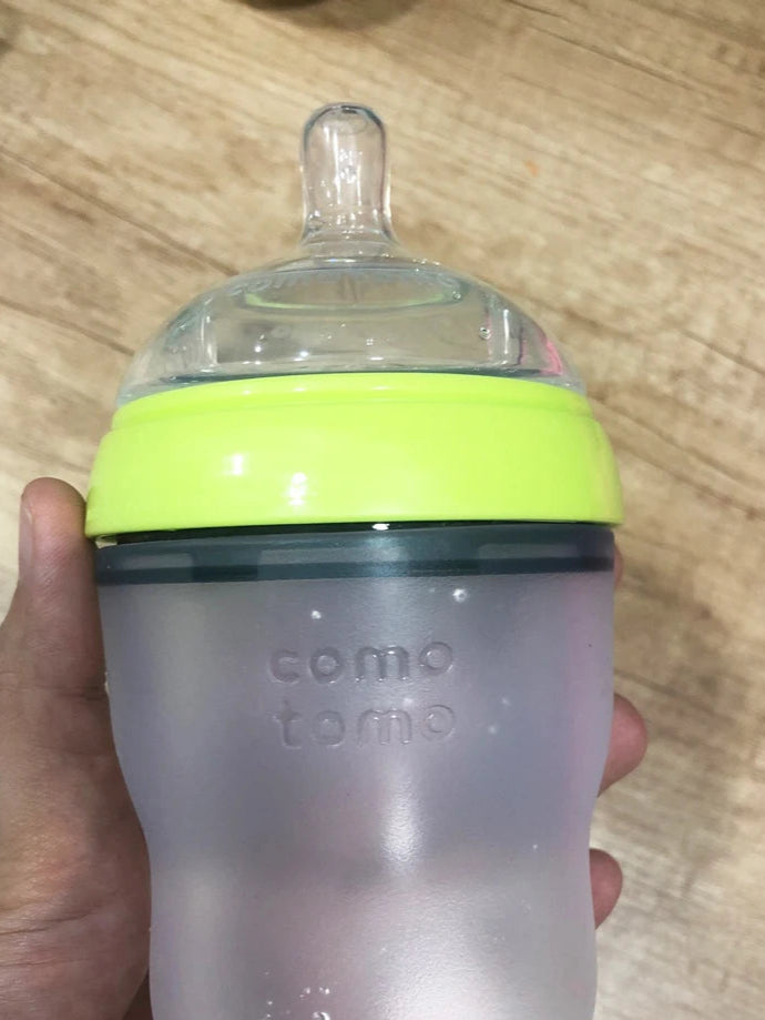 2 Pack Green and Pink Silicone Baby Bottles – 5 oz & 8 oz | BPA Free