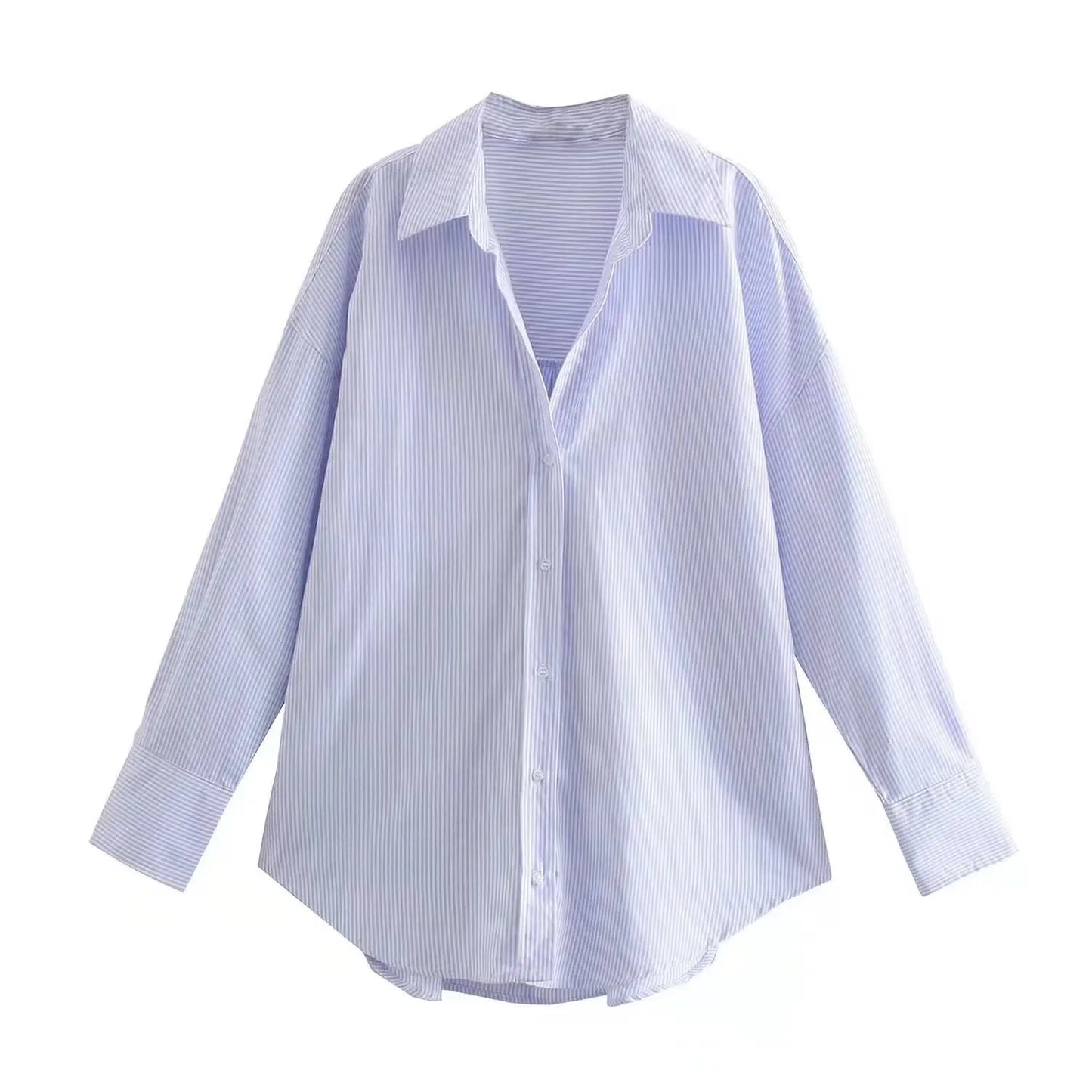 Chemise à boutons multicolores pour femme d'été