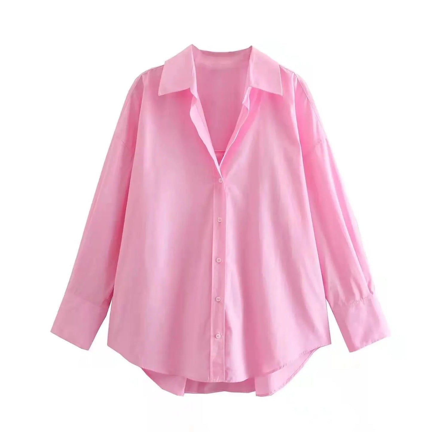 Chemise à boutons multicolores pour femme d'été
