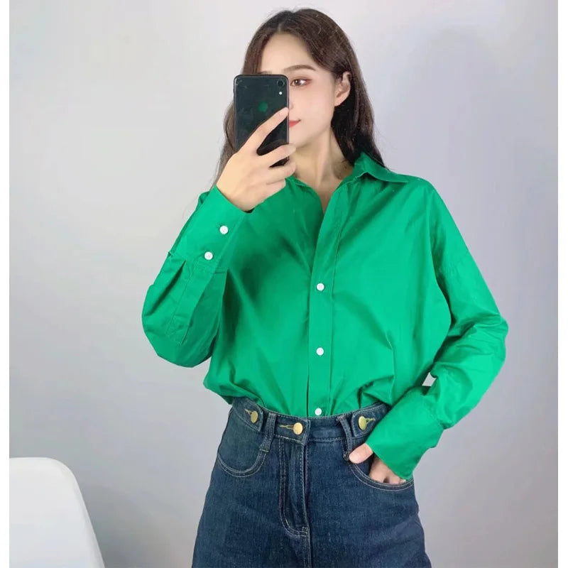Chemise à boutons multicolores pour femme d'été