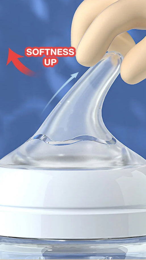 e-Caliber Anti-Colic Glass Baby Bottle – Infants 0-3 Months, BPA Free