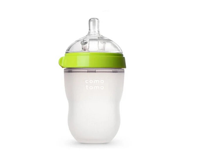 2 Pack Green and Pink Silicone Baby Bottles – 5 oz & 8 oz | BPA Free
