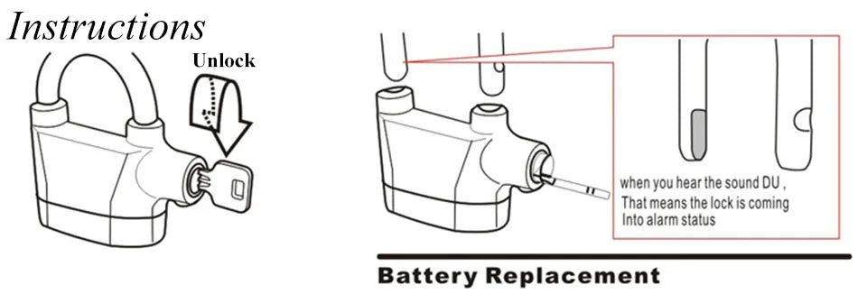 Universal anti-theft padlock for bicycle, motorcycle, door, home gate