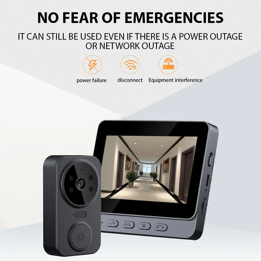 2.4GHz Wireless Visual Intercom with 4.3” IPS Screen