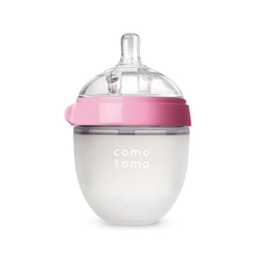 2 Pack Green and Pink Silicone Baby Bottles – 5 oz & 8 oz | BPA Free
