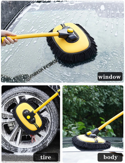 Brosse de Lavage de Voiture à Long Manche Télescopique