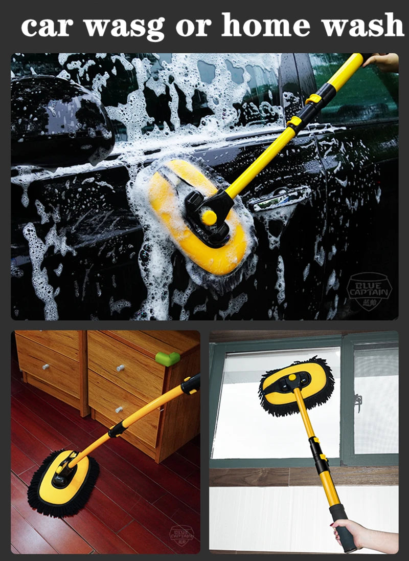 Brosse de Lavage de Voiture à Long Manche Télescopique