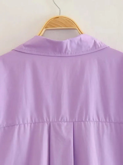 Chemise à boutons multicolores pour femme d'été