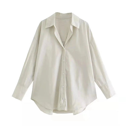 Chemise à boutons multicolores pour femme d'été