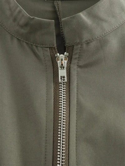 Robe longue à fermeture éclair pour femme sans manches, plissée