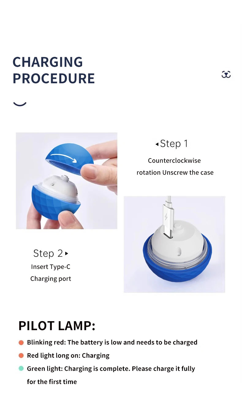 Balle jouet intelligente pour chien