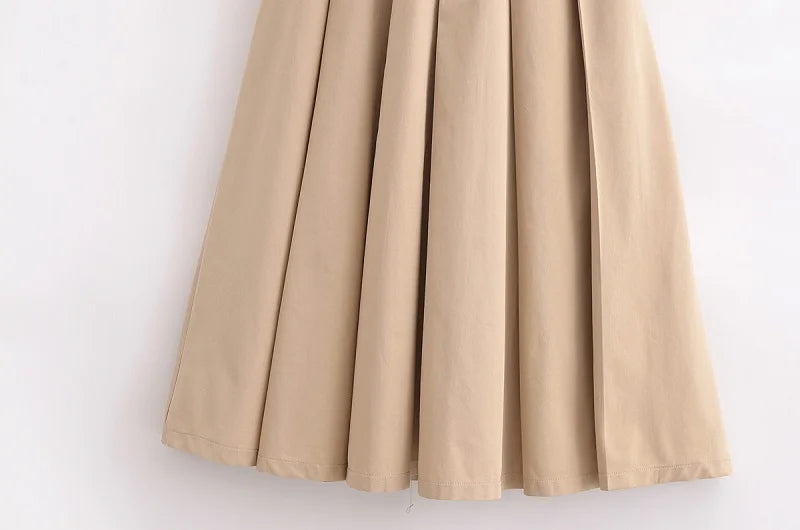 Robes Sans Manches Ceinture Plissée  D'été