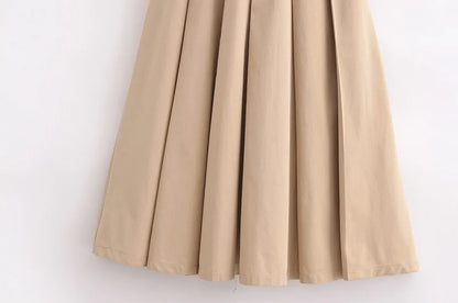 Robes Sans Manches Ceinture Plissée  D'été