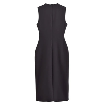 MUJER 2025 Robes pour femmes  mi-longue sans manches  Printemps/été