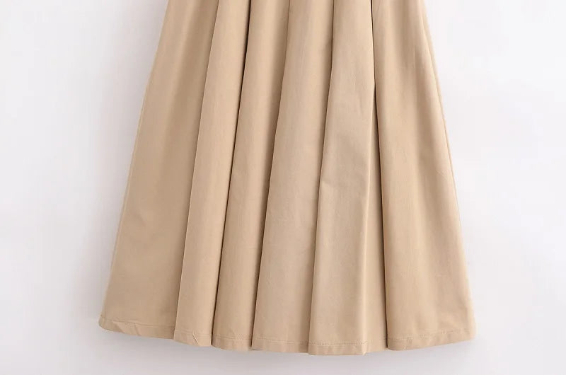 Robes Sans Manches Ceinture Plissée  D'été