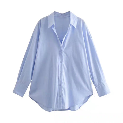Chemise à boutons multicolores pour femme d'été