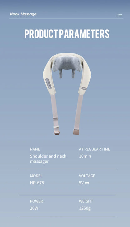 🌿 Cordless Neck and Shoulder Massager 