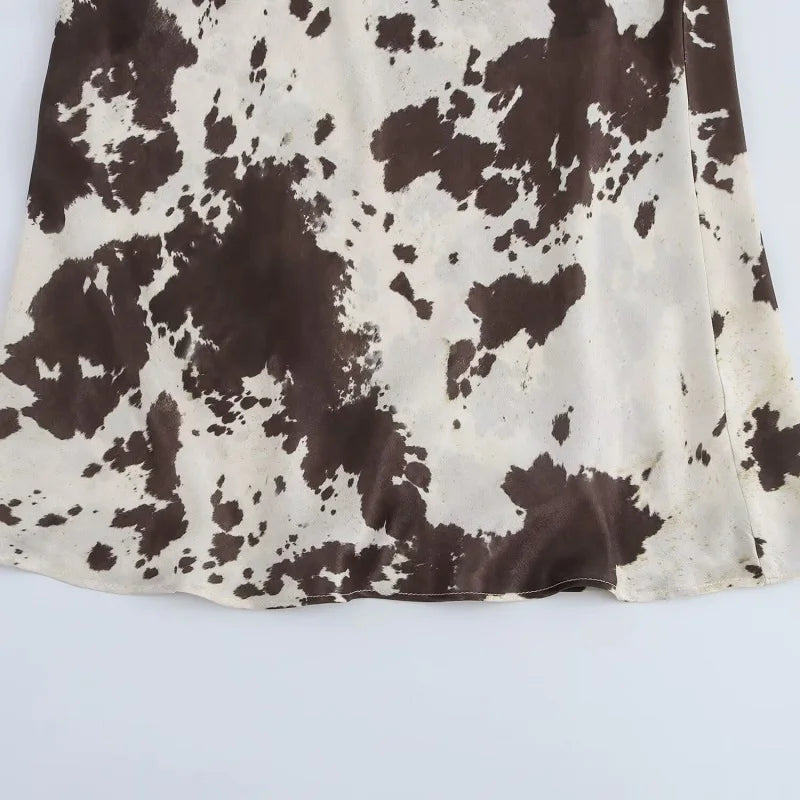 Jupes longues en satin imprimé pour femmes