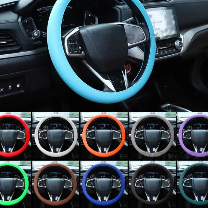 🚘 Housse de volant universelle en silicone – Confort, sécurité & style