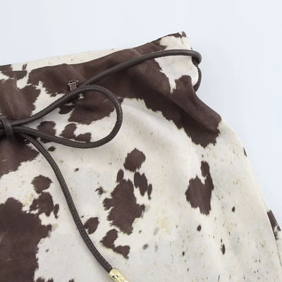 Jupes longues en satin imprimé pour femmes