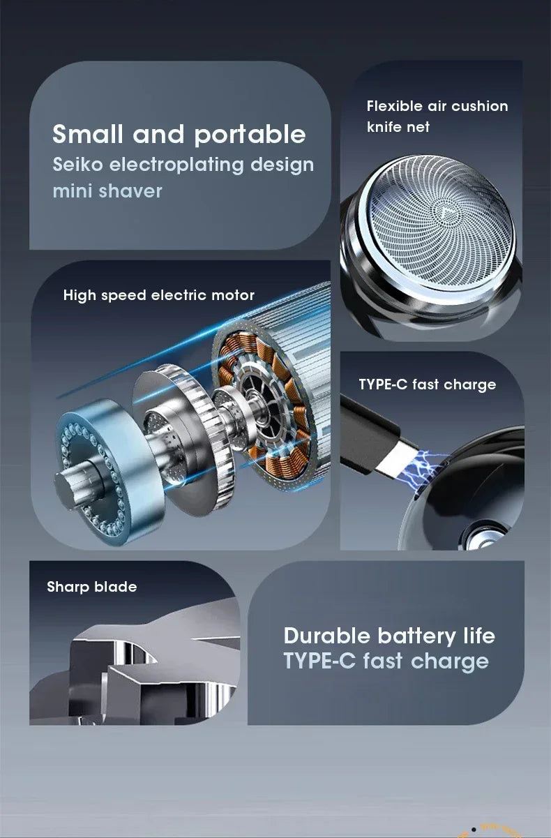 Mini Rasoir Portable – Rasez-vous partout, en toute simplicité !