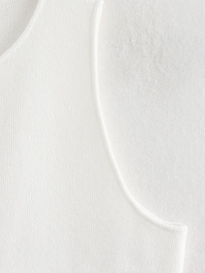 Gilet court en tricot rose sans manches pour femme