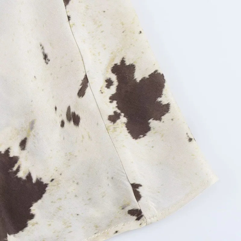 Jupes longues en satin imprimé pour femmes