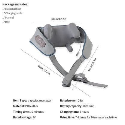 🌿 Cordless Neck and Shoulder Massager 