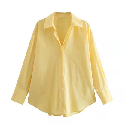 Chemise à boutons multicolores pour femme d'été