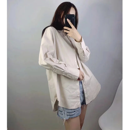 Chemise à boutons multicolores pour femme d'été