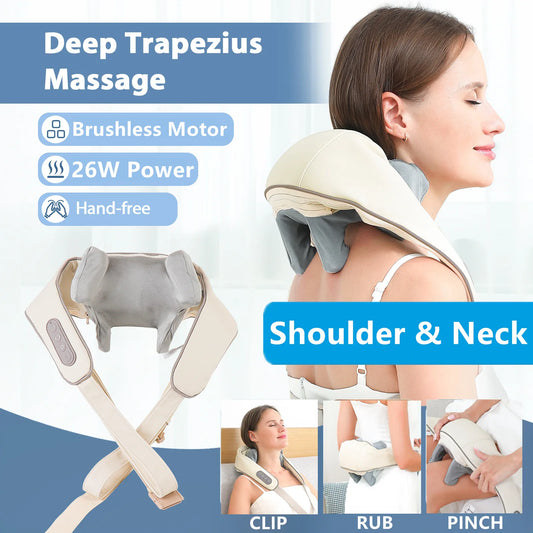 🌿 Cordless Neck and Shoulder Massager 