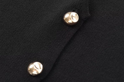 Gilet court en tricot pour femme sans manches, boutonné