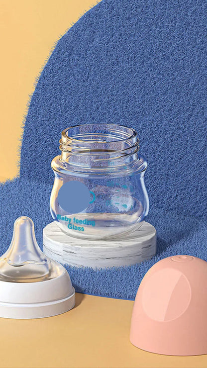 e-Caliber Anti-Colic Glass Baby Bottle – Infants 0-3 Months, BPA Free 