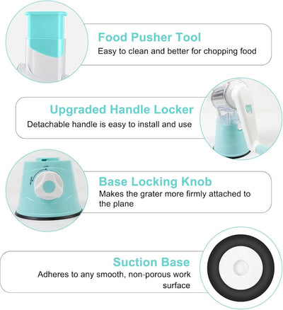 🥕 Trancheuse à Légumes Multifonctionnelle à Tambour – Votre Allié Cuisine au Quotidien