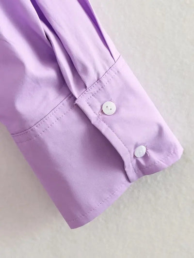 Chemise à boutons multicolores pour femme d'été