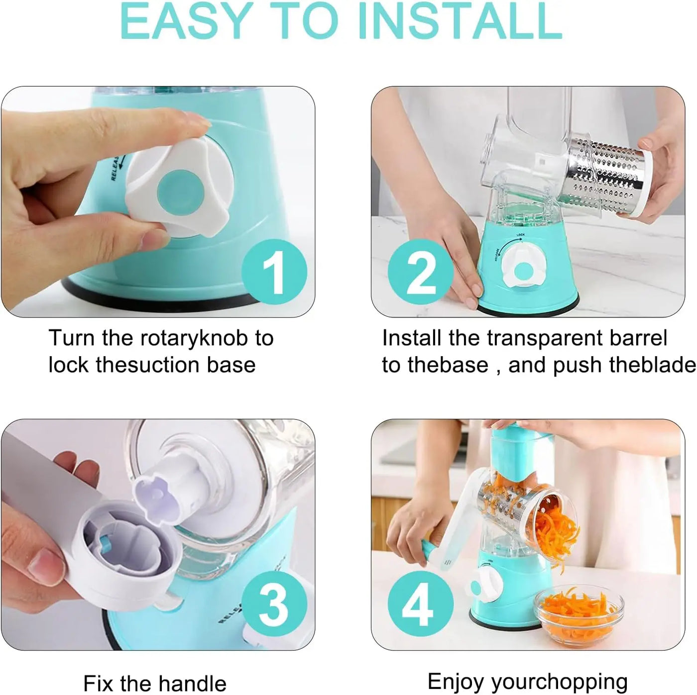 🥕 Trancheuse à Légumes Multifonctionnelle à Tambour – Votre Allié Cuisine au Quotidien